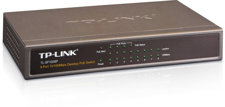 TP-LINK Switch 8port 10/100 PoE Bordmodel i gruppen COMPUTERTILBEHØR / Netværk / Switches / 10/100Mbps hos TP E-commerce Nordic AB (38-11407)