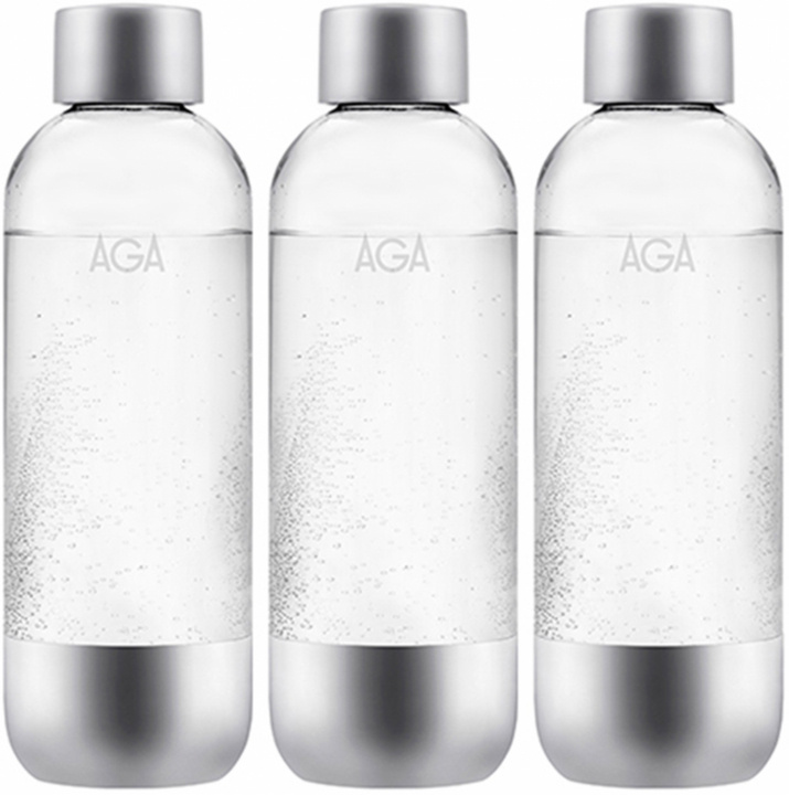 3-pack AGA AQVIA Stål 1L, PET-flaska i gruppen HJEM, HUS & HAVE / Husholdningsapparater / Vand & Juice / Kulsyremaskiner / Tilbehør hos TP E-commerce Nordic AB (38-11697PKT)