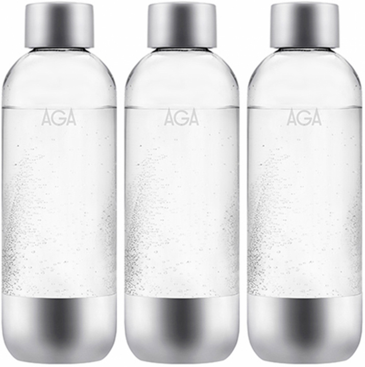 AGA 3-pak AQVIA Steel 1L, PET-flaske i gruppen HJEM, HUS & HAVE / Husholdningsapparater / Vand & Juice / Kulsyremaskiner / Tilbehør hos TP E-commerce Nordic AB (38-11697PKT)