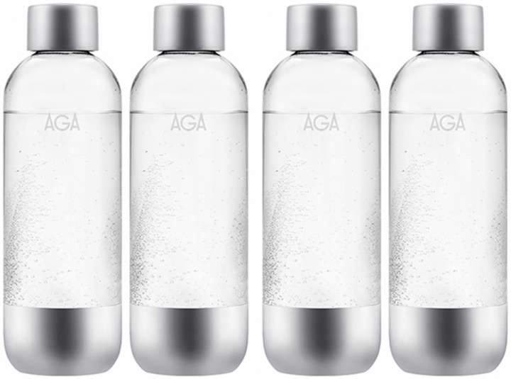 4-pack AGA AQVIA Stål 1L, PET-flaska i gruppen HJEM, HUS & HAVE / Husholdningsapparater / Vand & Juice / Kulsyremaskiner / Tilbehør hos TP E-commerce Nordic AB (38-11697PKT2)