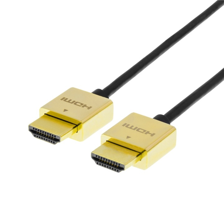 DELTACO PRIME ultratunn HDMI kabel, HDMI High Speed with Ethernet, HDM i gruppen HJEMMEELEKTRONIK / Kabler og adaptere / HDMI / Kabler hos TP E-commerce Nordic AB (38-11808)