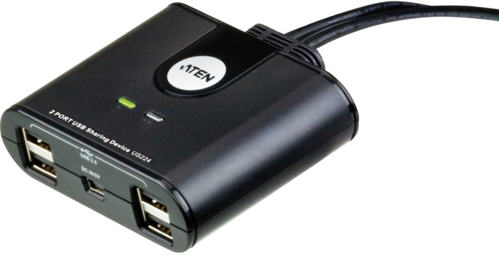 ATEN US224 manuel USB 2.0-switch, 2 computere til 4 enheder, 4xUSB Typ i gruppen COMPUTERTILBEHØR / Computer Tilbehør / USB-hubs hos TP E-commerce Nordic AB (38-11937)