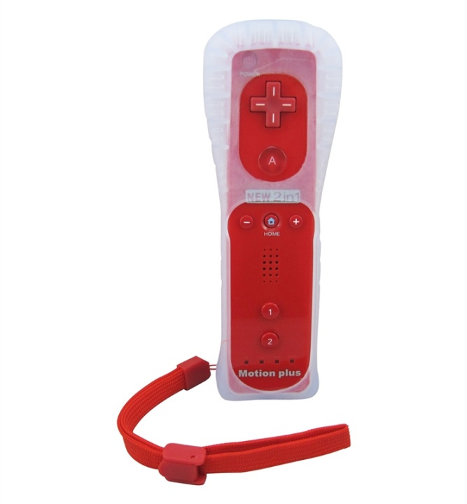 Remote till Wii/Wii U, Röd i gruppen HJEMMEELEKTRONIK / Spilkonsoller og tilbehør / Nintendo Wii hos TP E-commerce Nordic AB (38-12117)