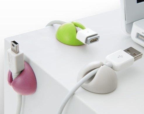 Kabelholder-Kabelklemme Mini, 6-pak (Gul/Pink/Grøn) i gruppen SPORT, FRITID & HOBBY / Sjove gadgets / Smarte løsninger hos TP E-commerce Nordic AB (38-12240)