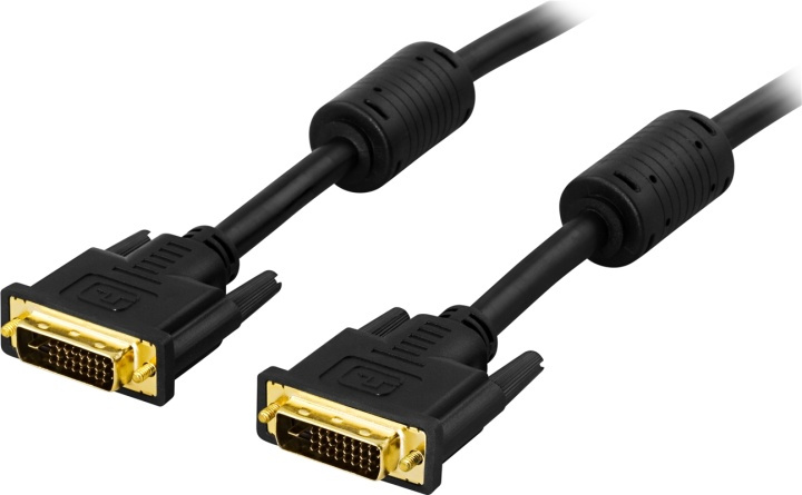 DELTACO, DVI monitorkabel Dual Link, DVI-D han-han, 2m, sort i gruppen COMPUTERTILBEHØR / Kabler og adaptere / DVI / Kabler hos TP E-commerce Nordic AB (38-1229)