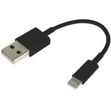 Lightning-kabel till USB, 11cm, svart i gruppen SMARTPHONES & TABLETS / Opladere og kabler / Kabler / Kabler Lightning hos TP E-commerce Nordic AB (38-12345)