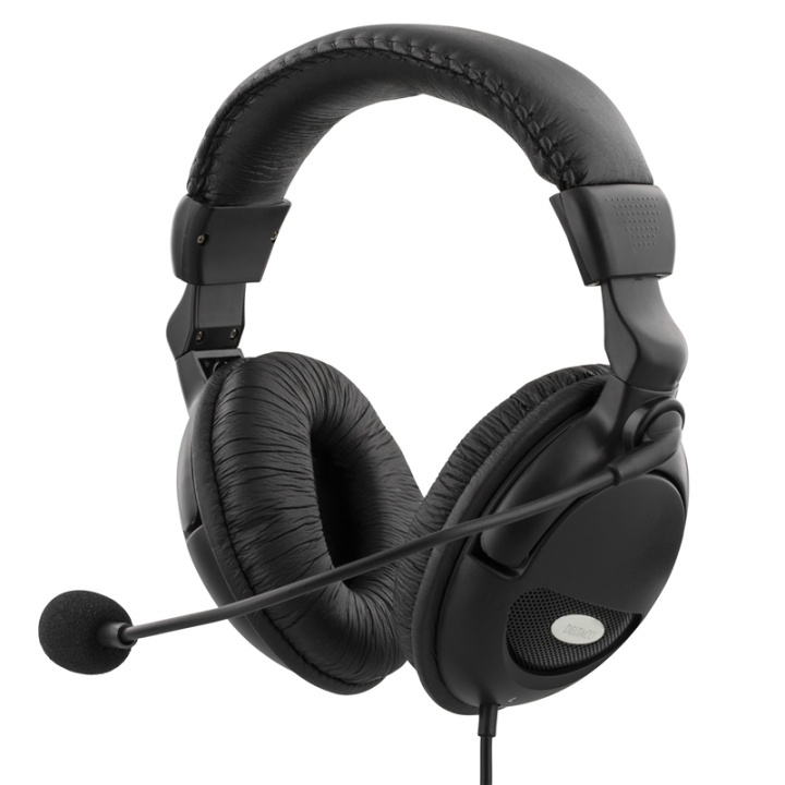 DELTACO headset med mikrofon, volumenkontrol på kablet, 2x3,5mm, 2m k i gruppen COMPUTERTILBEHØR / Computer Tilbehør / Headset hos TP E-commerce Nordic AB (38-1235)