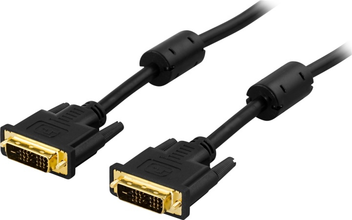 DELTACO DVI Single Link monitorkabel, DVI-D 18+1-pin han-han, guldplet i gruppen COMPUTERTILBEHØR / Kabler og adaptere / DVI / Kabler hos TP E-commerce Nordic AB (38-13279)