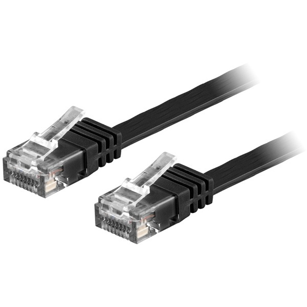 DELTACO U/UTP Cat6 patchkabel, <b>fladt</b>, guldplateret stik, i gruppen COMPUTERTILBEHØR / Kabler og adaptere / Netværkskabler / Cat6 hos TP E-commerce Nordic AB (38-1328)