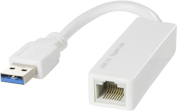 DELTACO USB 3.0 netværksadapter med internt flash-hukommelse, Gigabit i gruppen COMPUTERTILBEHØR / Netværk / Netværkskort / USB hos TP E-commerce Nordic AB (38-14389)