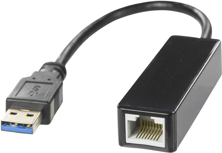 DELTACO USB 3.0 netværksadapter med internt flash-hukommelse, Gigabit i gruppen COMPUTERTILBEHØR / Netværk / Netværkskort / USB hos TP E-commerce Nordic AB (38-14390)