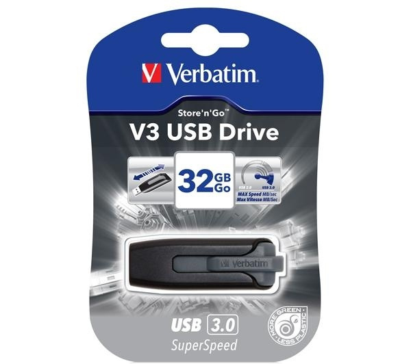 Verbatim USB 3.0 Store-N-Go V3 32GB (49173) i gruppen HJEMMEELEKTRONIK / Lagringsmedier / USB-flash drev / USB 3.0 hos TP E-commerce Nordic AB (38-14598)