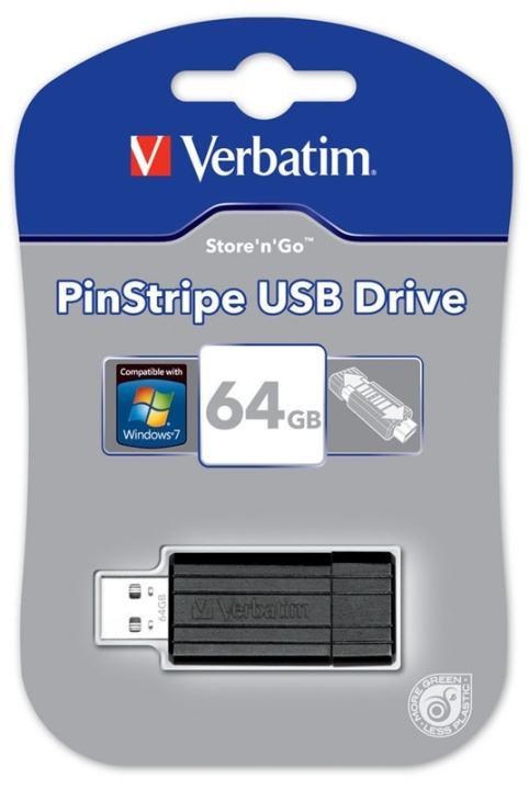 Verbatim Store-N-Go PinStripe 64GB (49065) i gruppen HJEMMEELEKTRONIK / Lagringsmedier / USB-flash drev / USB 2.0 hos TP E-commerce Nordic AB (38-14599)