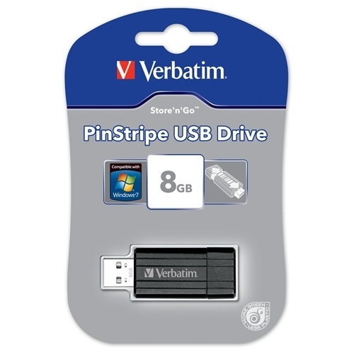 Verbatim Store-N-Go PinStripe 8GB (49062) i gruppen HJEMMEELEKTRONIK / Lagringsmedier / USB-flash drev / USB 2.0 hos TP E-commerce Nordic AB (38-1619)