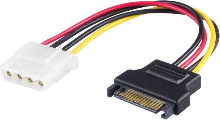DELTACO Strømadapter til harddiske, 4-pin til Serial ATA strømstik i gruppen COMPUTERTILBEHØR / Kabler og adaptere / Interne / Strømkabler og adaptere hos TP E-commerce Nordic AB (38-16268)