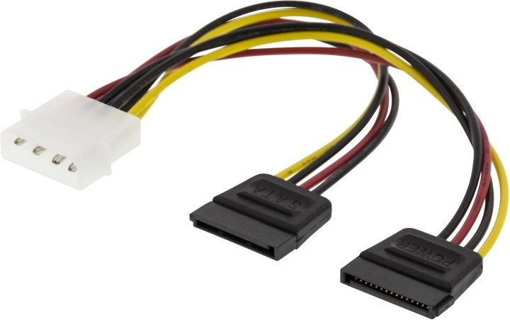 DELTACO Y-strømkabel til 2xSerial ATA-harddiske (SATA-S3) i gruppen COMPUTERTILBEHØR / Kabler og adaptere / Interne / Strømkabler og adaptere hos TP E-commerce Nordic AB (38-16274)