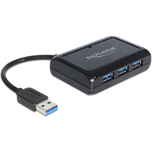 DeLOCK USB 3.0 Hub + Gigabit LAN, ekstern 3-port USB 3.0 hub med Gigab i gruppen COMPUTERTILBEHØR / Computer Tilbehør / USB-hubs hos TP E-commerce Nordic AB (38-16598)