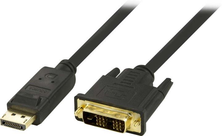 DELTACO DisplayPort til DVI-D Single Link monitorkabel, 20-pin han - 1 i gruppen COMPUTERTILBEHØR / Kabler og adaptere / DisplayPort / Kabler hos TP E-commerce Nordic AB (38-16736)