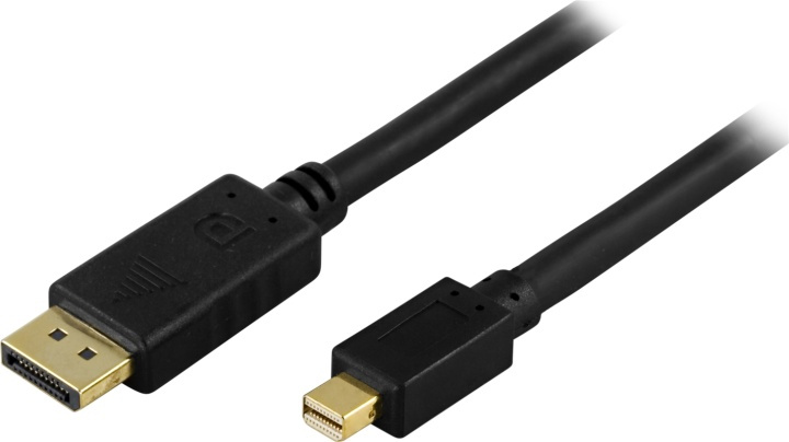 DELTACO DisplayPort til Mini DisplayPort monitorkabel, 20-pin han-han, i gruppen COMPUTERTILBEHØR / Kabler og adaptere / DisplayPort / Kabler hos TP E-commerce Nordic AB (38-16776)