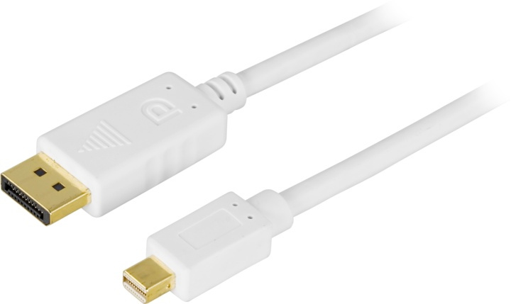 DELTACO DisplayPort til Mini DisplayPort monitorkabel, 20-pin han - ha i gruppen COMPUTERTILBEHØR / Kabler og adaptere / DisplayPort / Kabler hos TP E-commerce Nordic AB (38-16777)