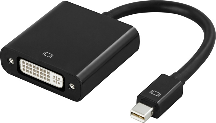 DELTACO mini DisplayPort til DVI-D adapter, han-hun, 0,1m, sort i gruppen COMPUTERTILBEHØR / Kabler og adaptere / DisplayPort / Adaptere hos TP E-commerce Nordic AB (38-16806)