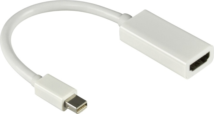 DELTACO Mini DisplayPort til HDMI adapter, 20pin han-hun, 0.2m, hvid i gruppen HJEMMEELEKTRONIK / Kabler og adaptere / HDMI / Adaptere hos TP E-commerce Nordic AB (38-16821)