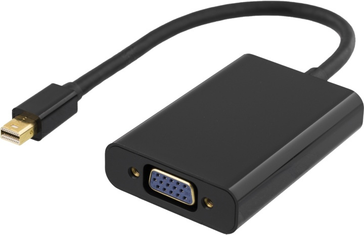 DELTACO mini DisplayPort til VGA-adapter med lyd, 20-pin han - 15-pin i gruppen COMPUTERTILBEHØR / Kabler og adaptere / DisplayPort / Adaptere hos TP E-commerce Nordic AB (38-16852)