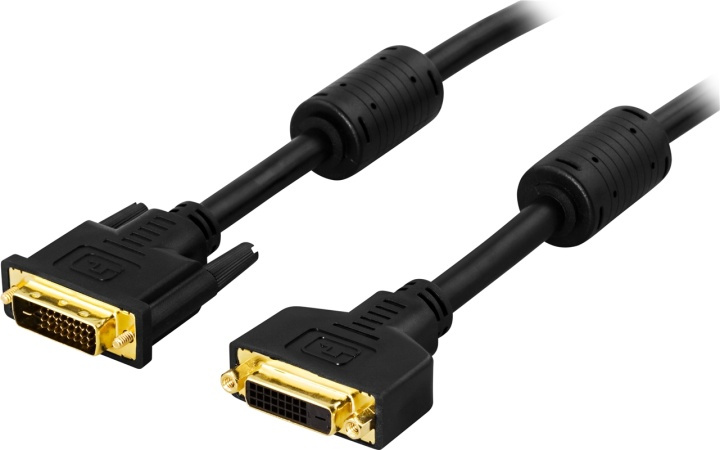 DELTACO DVI monitorkabel Dual Link, DVI-D han - DVI-D hun 2m i gruppen COMPUTERTILBEHØR / Kabler og adaptere / DVI / Kabler hos TP E-commerce Nordic AB (38-16872)