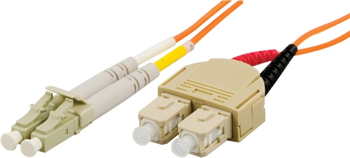 DELTACO fiberkabel, <b>LC - SC</b>, 62,5/125, OM1, duplex, multimode, i gruppen COMPUTERTILBEHØR / Kabler og adaptere / Netværkskabler / Fiberkabling hos TP E-commerce Nordic AB (38-17065)