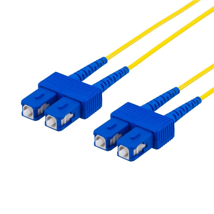 DELTACO fiberkabel, <b>SC - SC</b>, 9/125, OS2, duplex, singlemode, 0, i gruppen COMPUTERTILBEHØR / Kabler og adaptere / Netværkskabler / Fiberkabling hos TP E-commerce Nordic AB (38-17118)