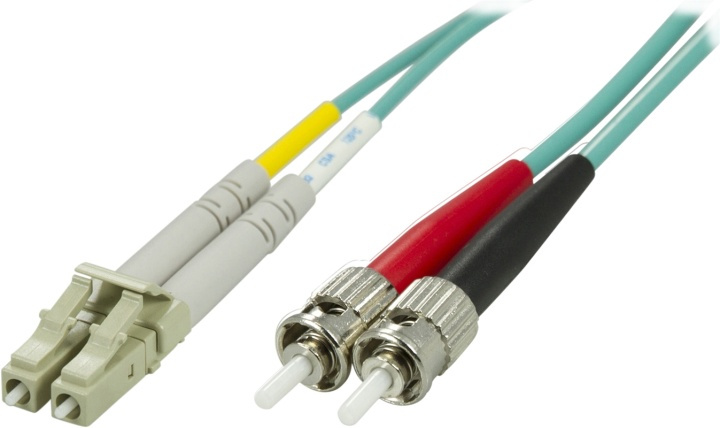 DELTACO fiberkabel, <b>LC - ST</b>, 50/125, OM3, duplex, multimode, 0, i gruppen COMPUTERTILBEHØR / Kabler og adaptere / Netværkskabler / Fiberkabling hos TP E-commerce Nordic AB (38-17174)