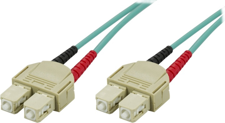 DELTACO fiberkabel, <b>SC - SC</b>, 50/125, OM3, duplex, multimode, 0, i gruppen COMPUTERTILBEHØR / Kabler og adaptere / Netværkskabler / Fiberkabling hos TP E-commerce Nordic AB (38-17175)