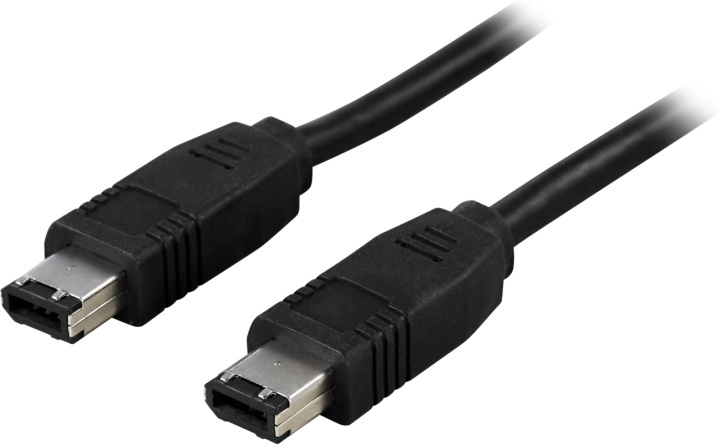 DELTACO Firewirekabel 6-pin han - han, 2m i gruppen COMPUTERTILBEHØR / Kabler og adaptere / Firewire hos TP E-commerce Nordic AB (38-17342)