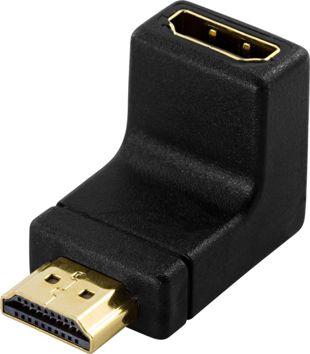 DeLOCK HDMI-adapter, 19-pin han til hun, vinklet, guldpletteret stik i gruppen HJEMMEELEKTRONIK / Kabler og adaptere / HDMI / Adaptere hos TP E-commerce Nordic AB (38-17354)