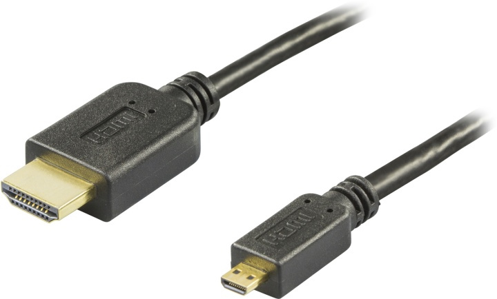 DELTACO HDMI kabel, HDMI High Speed with Ethernet, HDMI Type A han - H i gruppen HJEMMEELEKTRONIK / Kabler og adaptere / HDMI / Kabler hos TP E-commerce Nordic AB (38-17410)