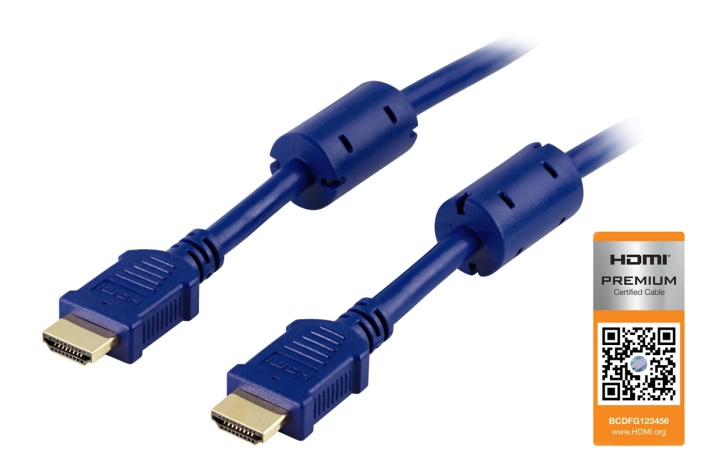 DELTACO HDMI kabel, HDMI High Speed with Ethernet, HDMI Type A han, gu i gruppen HJEMMEELEKTRONIK / Kabler og adaptere / HDMI / Kabler hos TP E-commerce Nordic AB (38-17432)