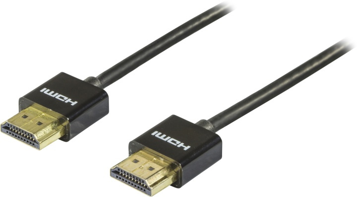 DELTACO tyndt HDMI kabel, HDMI High Speed with Ethernet, HDMI Type A h i gruppen HJEMMEELEKTRONIK / Kabler og adaptere / HDMI / Kabler hos TP E-commerce Nordic AB (38-17510)