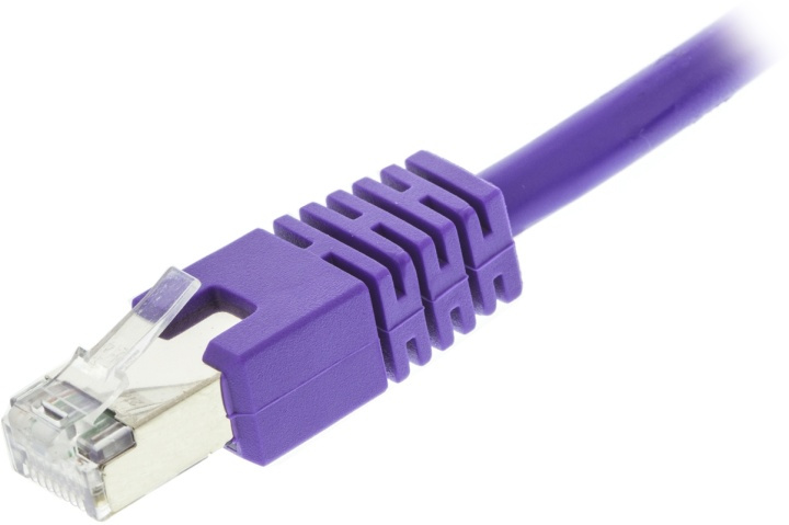 DELTACO F/UTP Cat6 patchkabel 0,3m, lilla i gruppen COMPUTERTILBEHØR / Kabler og adaptere / Netværkskabler / Cat6 hos TP E-commerce Nordic AB (38-17607)