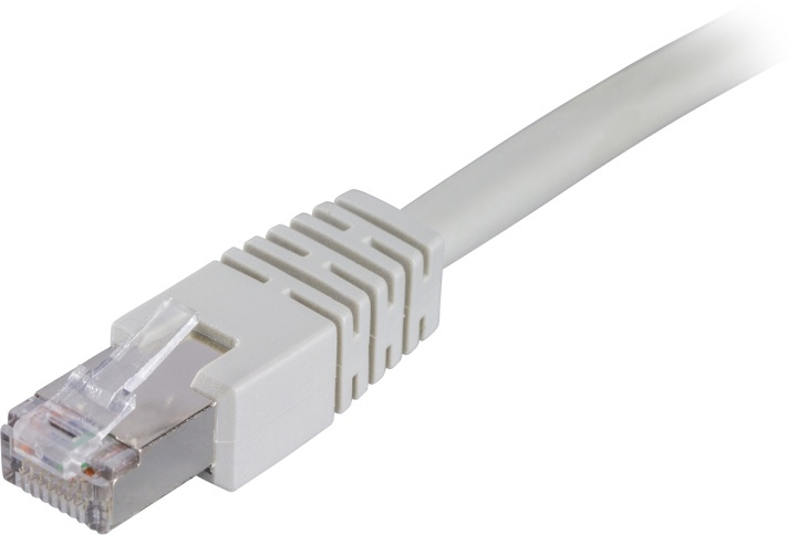 DELTACO F/UTP Cat6 patchkabel, LSZH (Low smoke zero halogen), 0,3m, gr i gruppen COMPUTERTILBEHØR / Kabler og adaptere / Netværkskabler / Cat6 hos TP E-commerce Nordic AB (38-17610)