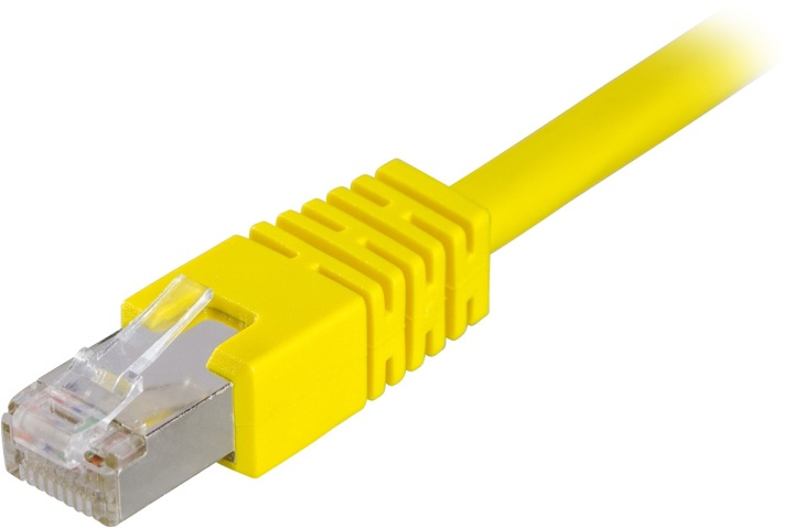 DELTACO F/UTP Cat6 patchkabel, LSZH (Low smoke zero halogen), 0,3m, gu i gruppen COMPUTERTILBEHØR / Kabler og adaptere / Netværkskabler / Cat6 hos TP E-commerce Nordic AB (38-17612)