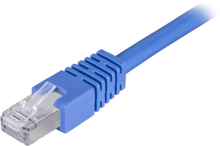 DELTACO F/UTP Cat6 patchkabel, LSZH (Low smoke zero halogen), 0.5m, bl i gruppen COMPUTERTILBEHØR / Kabler og adaptere / Netværkskabler / Cat6 hos TP E-commerce Nordic AB (38-17617)