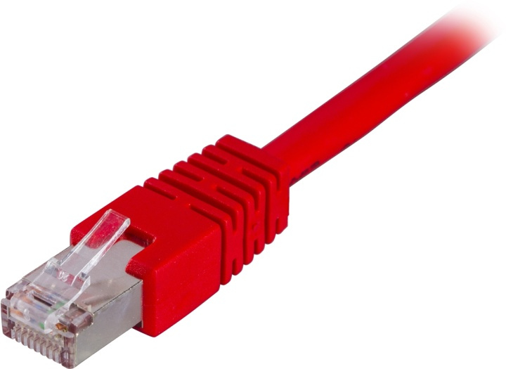 DELTACO F/UTP Cat6 patchkabel, LSZH (Low smoke zero halogen), 0,5m, rö i gruppen COMPUTERTILBEHØR / Kabler og adaptere / Netværkskabler / Cat6 hos TP E-commerce Nordic AB (38-17622)