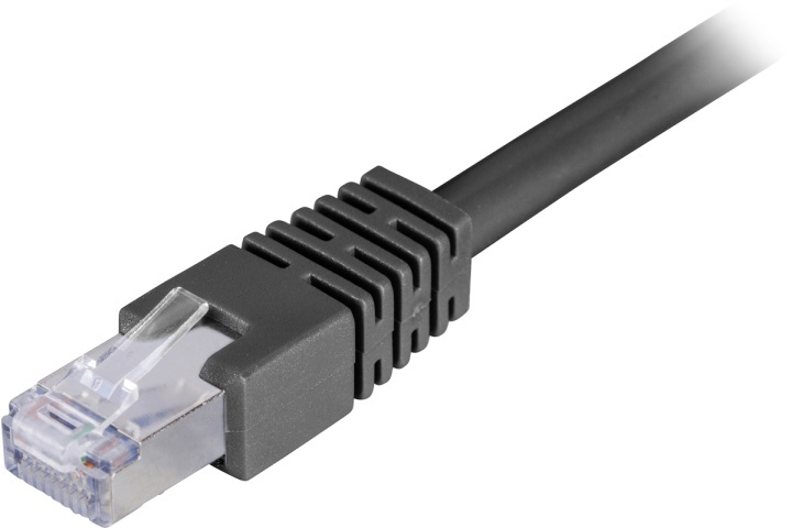 DELTACO F/UTP Cat6 patchkabel, LSZH (Low smoke zero halogen), 50m, sor i gruppen COMPUTERTILBEHØR / Kabler og adaptere / Netværkskabler / Cat6 hos TP E-commerce Nordic AB (38-17689)