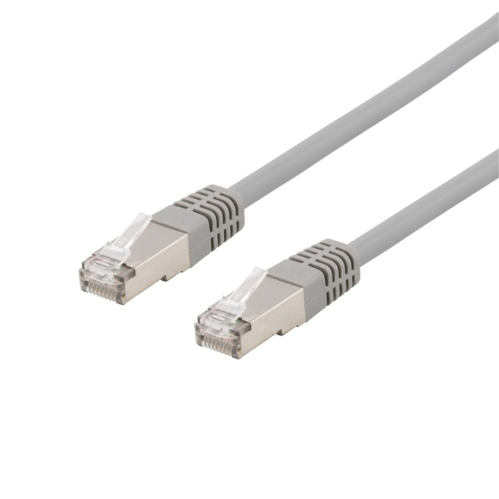 DELTACO S/FTP Cat6 patchkabel, LSZH (Low smoke zero halogen), 7m, grå i gruppen COMPUTERTILBEHØR / Kabler og adaptere / Netværkskabler / Cat6 hos TP E-commerce Nordic AB (38-17729)