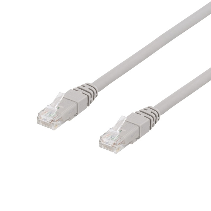 DELTACO, U/UTP, Cat6a patchkabel, LSZH, 0.5m, grå i gruppen COMPUTERTILBEHØR / Kabler og adaptere / Netværkskabler / Cat6 hos TP E-commerce Nordic AB (38-17927)