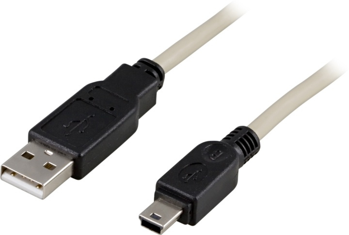 DELTACO USB 2.0 kabel Type A Han - Type Mini B Han 0,5m i gruppen COMPUTERTILBEHØR / Kabler og adaptere / USB / Mini-USB / Kabler hos TP E-commerce Nordic AB (38-18070)