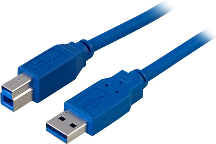 DELTACO USB <b>3.0</b> kabel, Type <b>A</b> han - Type <b>B</b> han, [ i gruppen COMPUTERTILBEHØR / Kabler og adaptere / USB / USB-A / Kabler hos TP E-commerce Nordic AB (38-18128)