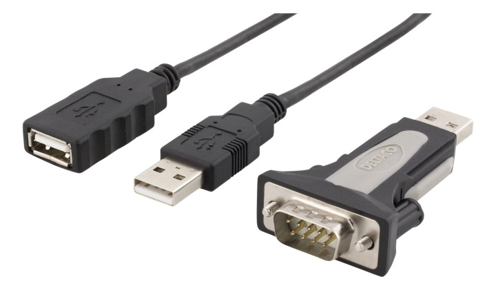 DELTACO, USB til seriel adapter RS-232 DB9han, 0,7m forlængerkabel, s i gruppen COMPUTERTILBEHØR / Kabler og adaptere / USB / USB-A / Adaptere hos TP E-commerce Nordic AB (38-18138)