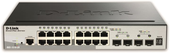 D-Link Gigabit Stackable SmartPro netværksswitch, Layer 2, 10/100/100 i gruppen COMPUTERTILBEHØR / Netværk / Switches hos TP E-commerce Nordic AB (38-18425)