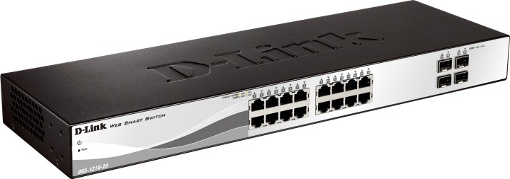 D-Link netværksswitch, Layer 2, 10/100/1000Mbps, 16xRJ45, 4xSFP, meta i gruppen COMPUTERTILBEHØR / Netværk / Switches hos TP E-commerce Nordic AB (38-18430)
